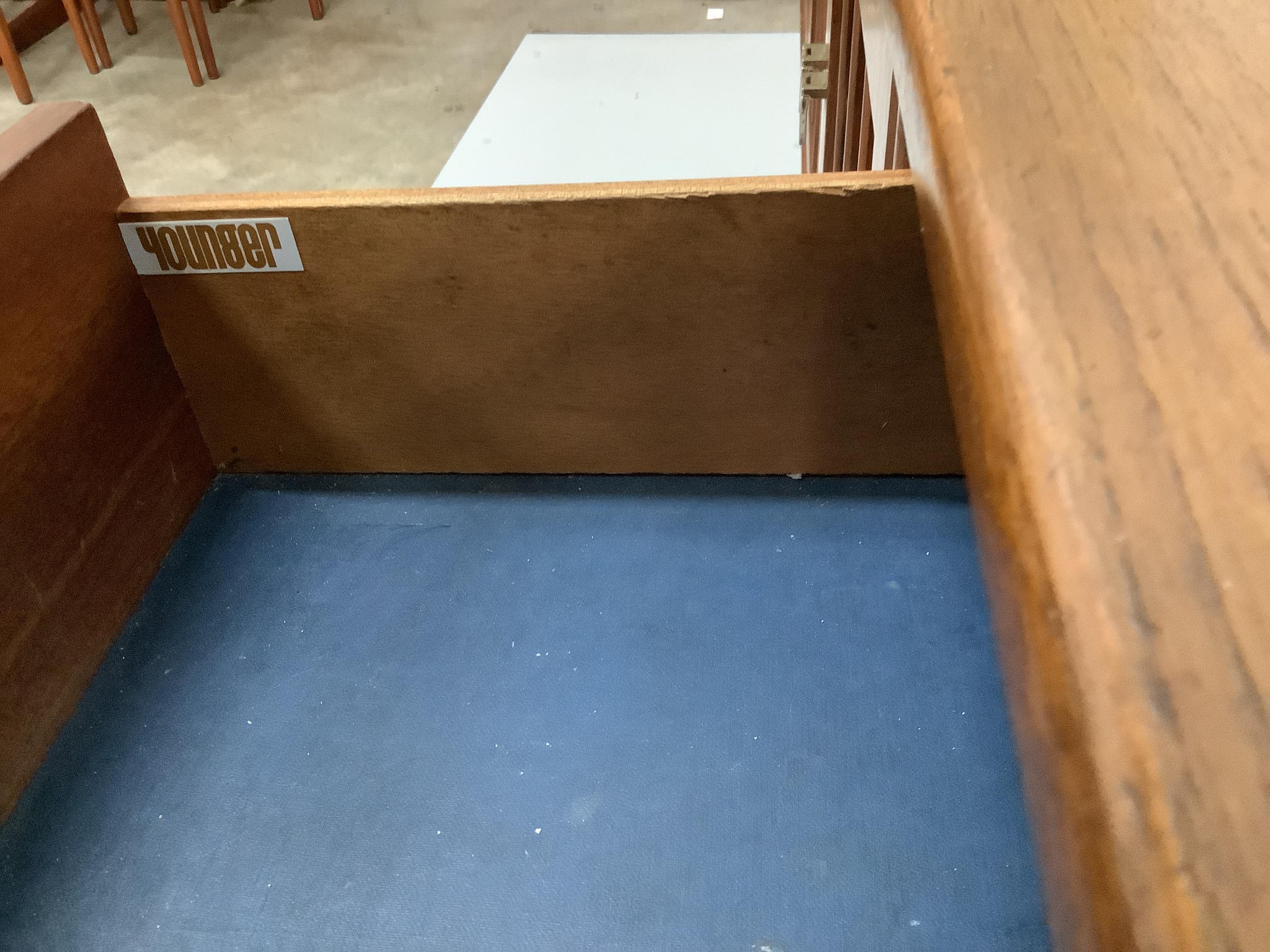 Herbert Gibbs for Younger Furniture, a mid century teak sideboard, width 205cm, depth 46cm, height 73cm